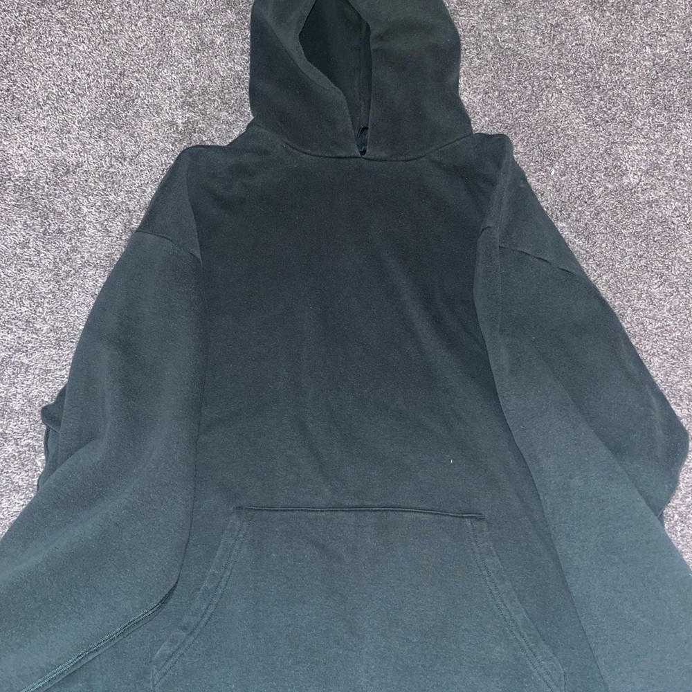 Skims oversized green cotton jersey hoodie size xs
